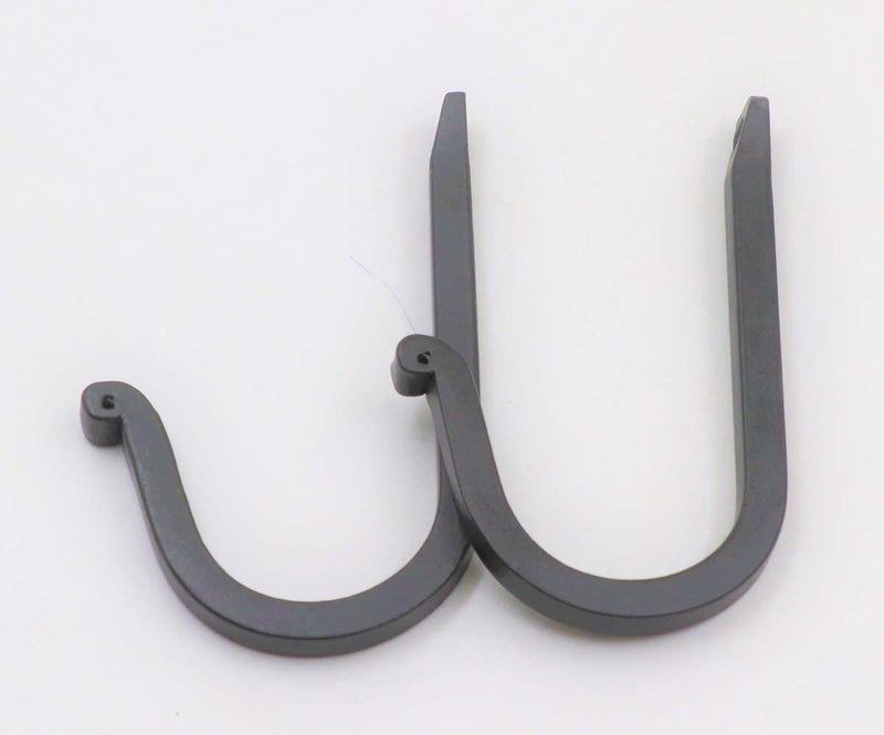 THDC Single Prong Wrought Iron Hooks, Vintage Hand Forged Iron Curved Metal Fastener Decorative Colonial Wall DÃ©cor, Heavy Duty Wall Hooks, Hangers for Keys, Coats, Robe, Bags, Home, Kitchen (2) - Image 3